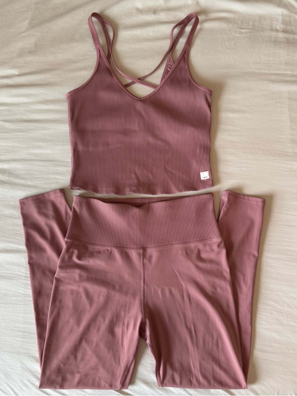 Vuori Rib Studio Tank Top and Legging Set